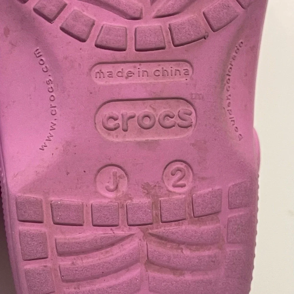 Crocs Kids Classic Clog J2 Pink Slip On‎ Water Friendly Casual Shoes
